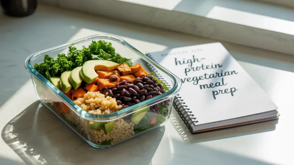 High-protein vegetarian meal prep
